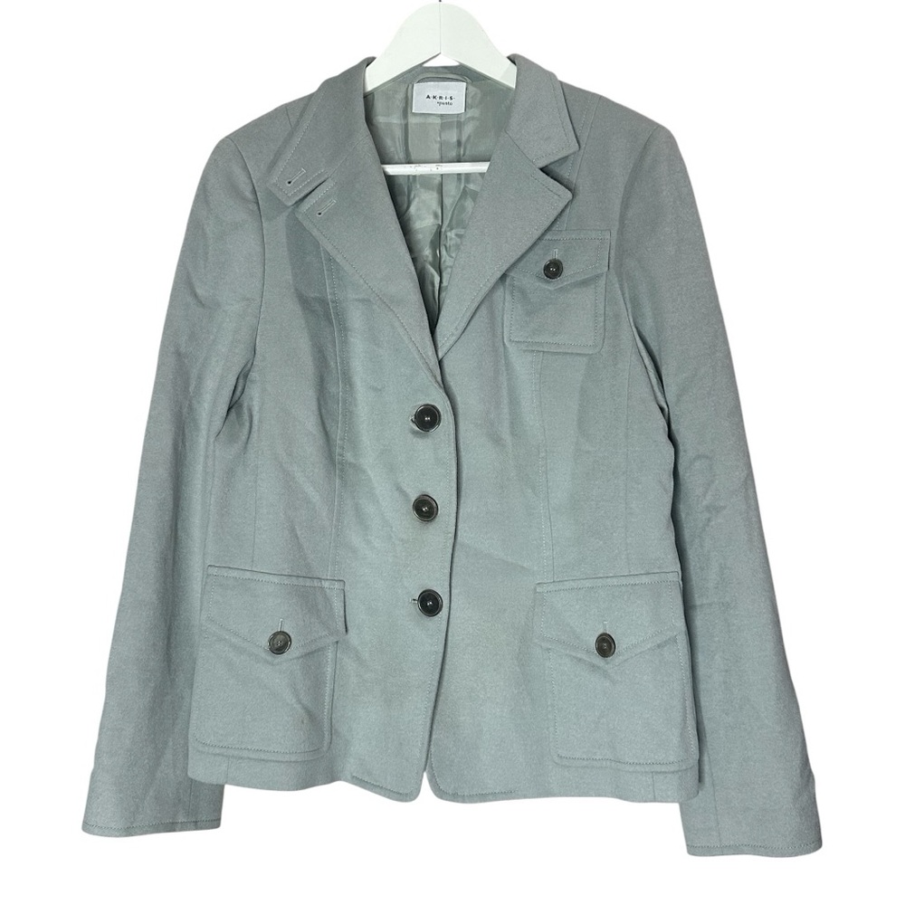 Akris Punto Wool Angora Blazer Jacket Size 12